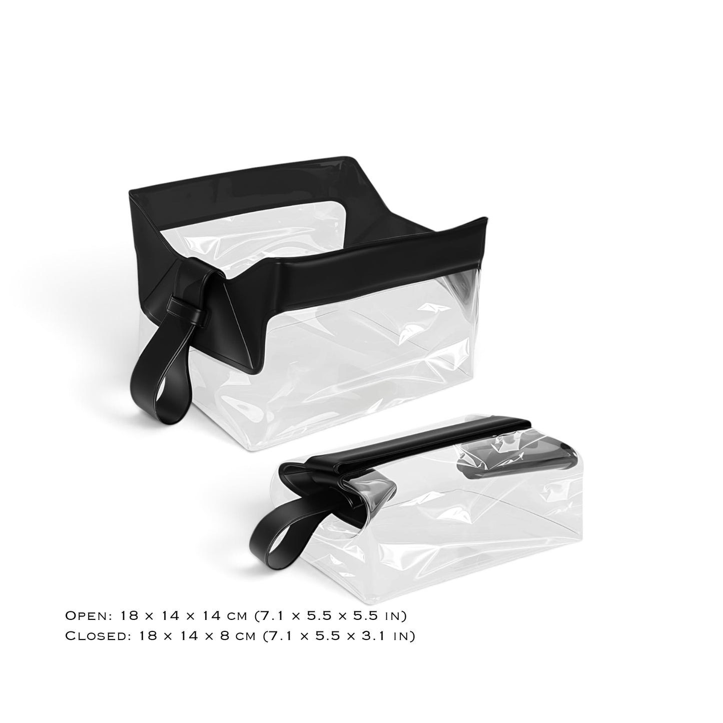 Luxury Magnetic Clear Travel Toiletry Pouch | TSA-Approved